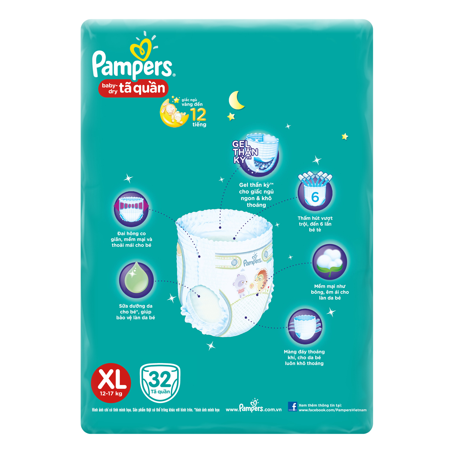 Tã Quần Pampers XL32 (32 Miếng)