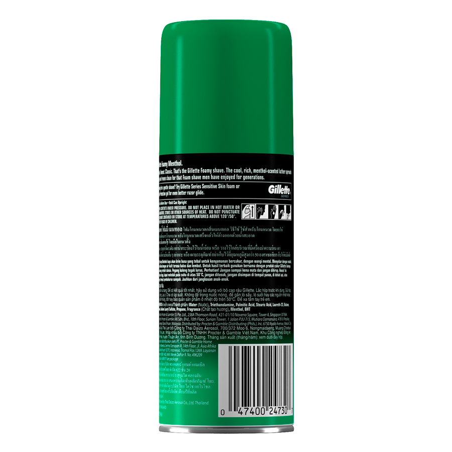 Bọt Cạo Râu Gillette Hương Bạc Hà