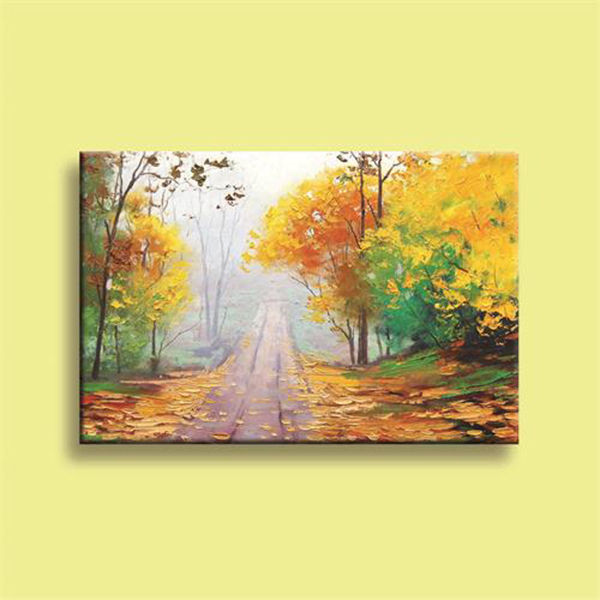 Tranh Canvas Vicdecor TCV0021 Con Đường Lá Vàng