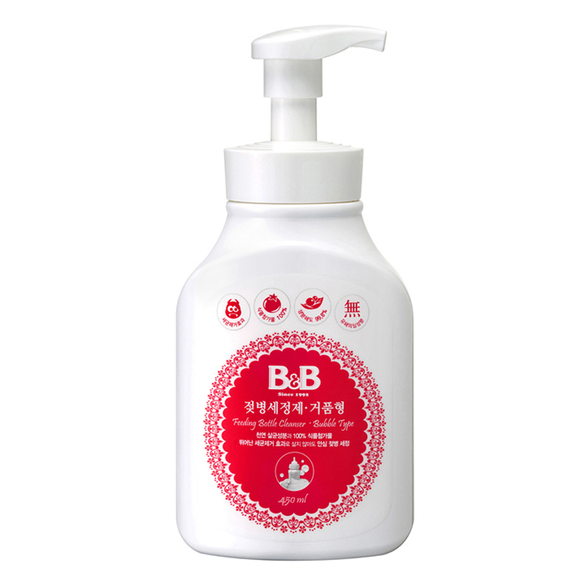 Nước Rửa Bình Sữa B&B - Chai Tạo Bọt 450ml