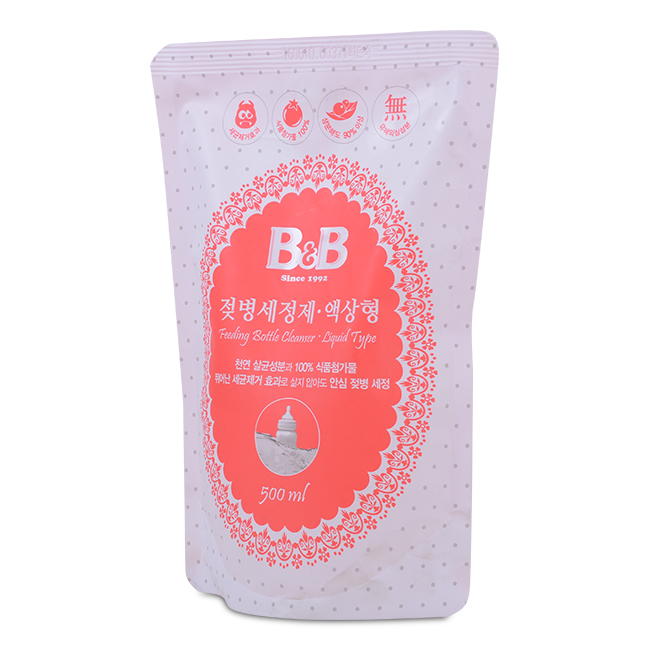 Nước Rửa Bình Sữa B&amp;B - Túi 500ml