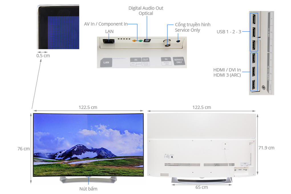 Smart Tivi Cong OLED LG 55 inch 55EG910T - Hàng chính hãng