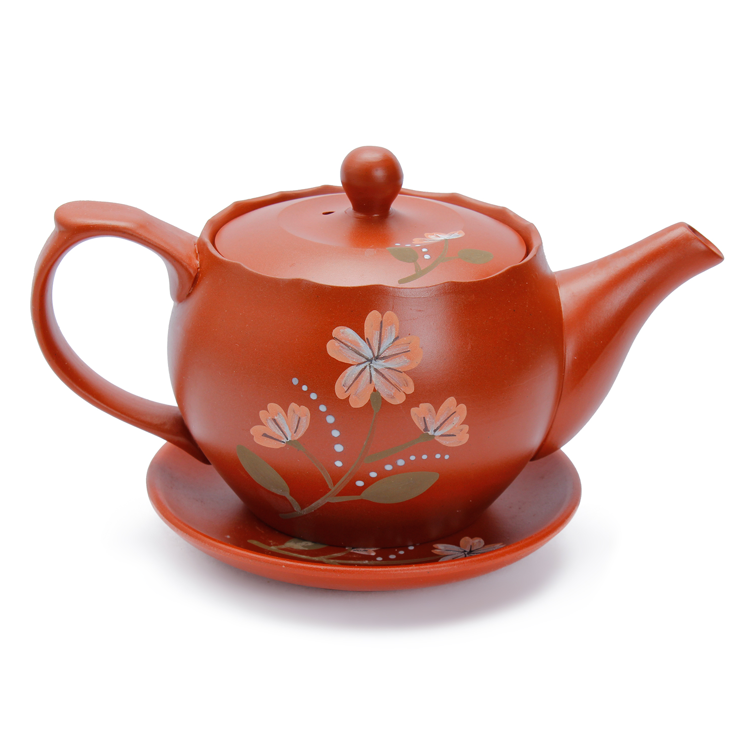 Bộ Bình Trà Gốm Hoa Gốm Sứ Bát Tràng T616H