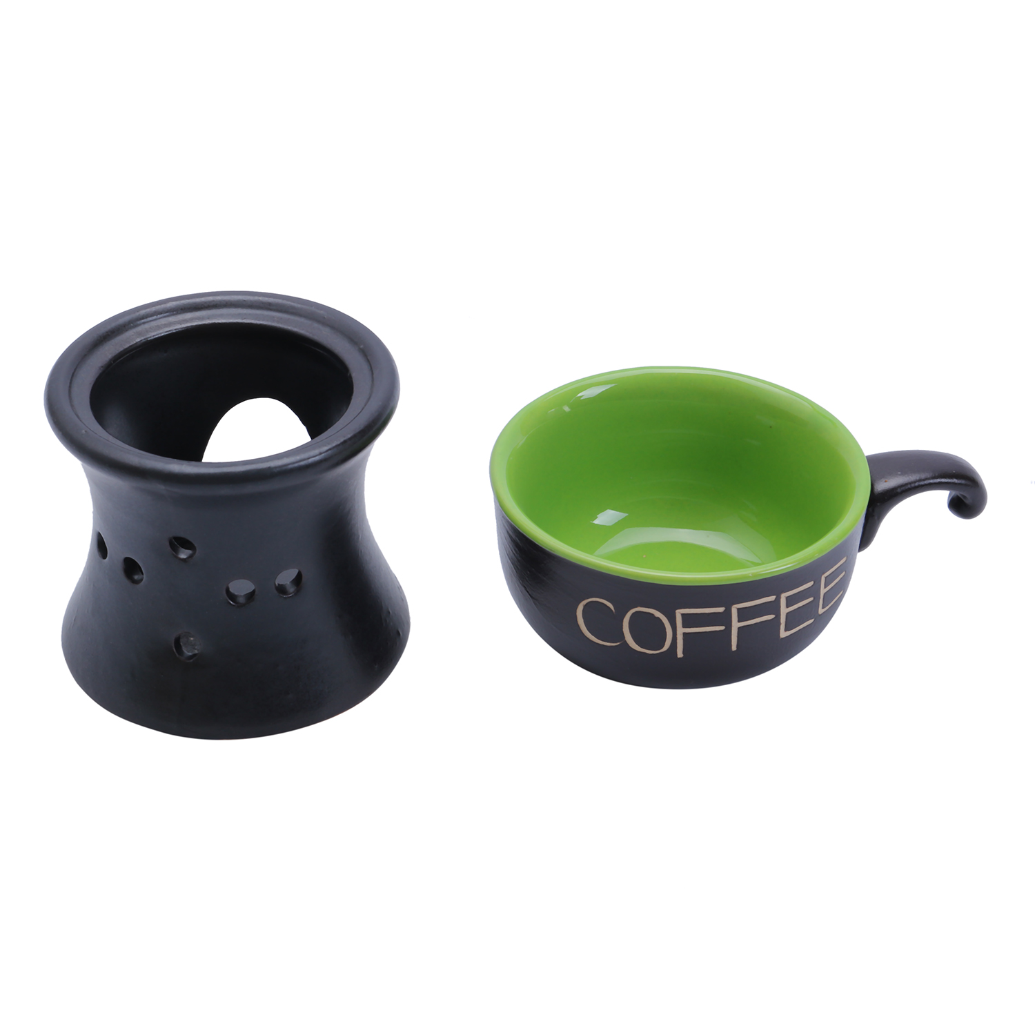 Bộ Quà Tặng Tách Coffee Quai Móc Xanh - P01X