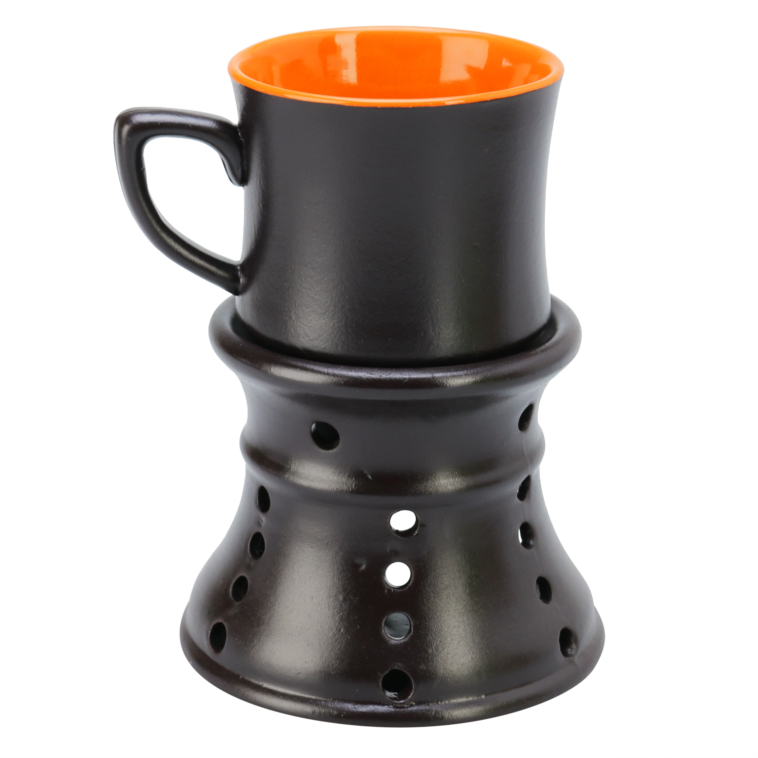 Bộ Quà Tặng Tách Coffee Kèm Chân Đốt Cam - P02C