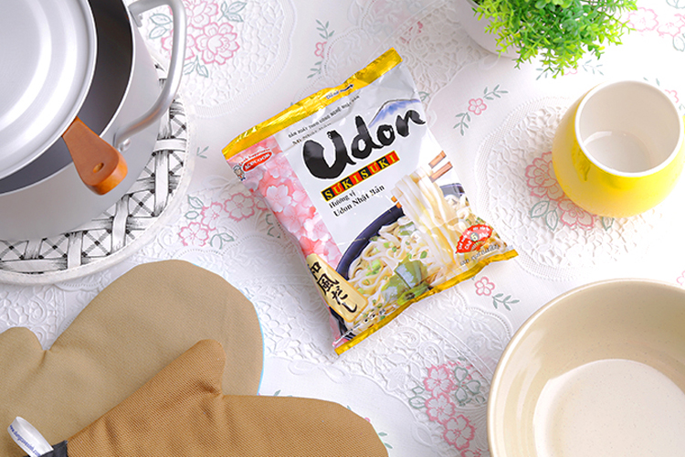 Thùng Mì Gói Udon Sưki Sưki Hương Vị Udon Nhật Bản (24 Gói x 75g)