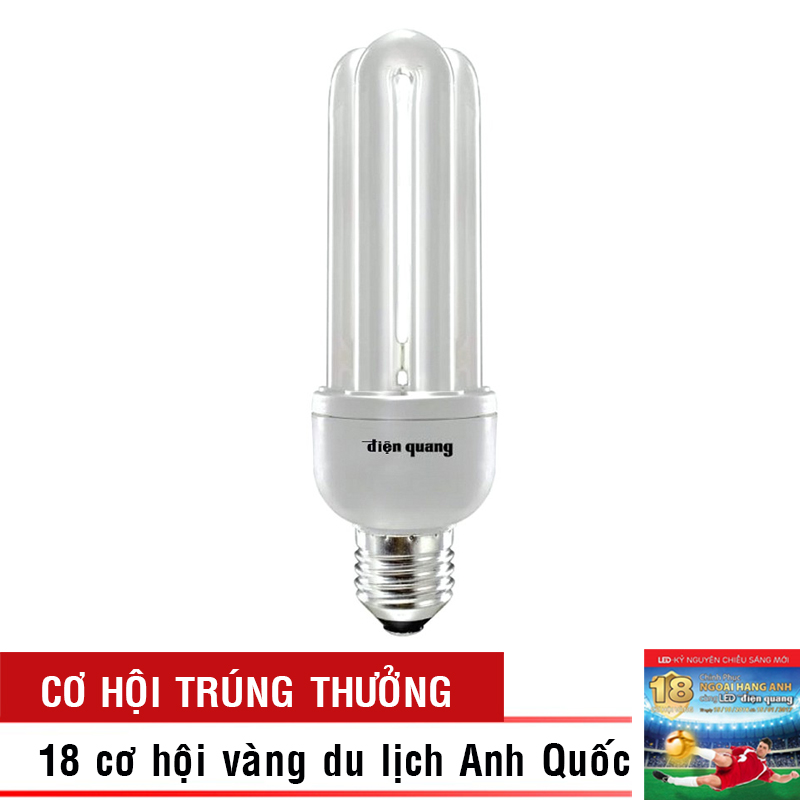 Bóng Đèn Compact Điện Quang ĐQ-CFL-3U-T4-14W-DL-E27 - Ánh Sáng Trắng