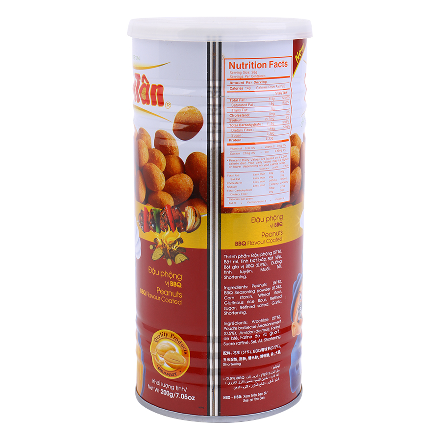 Đậu Phộng Vị BBQ Tân Tân (200g)