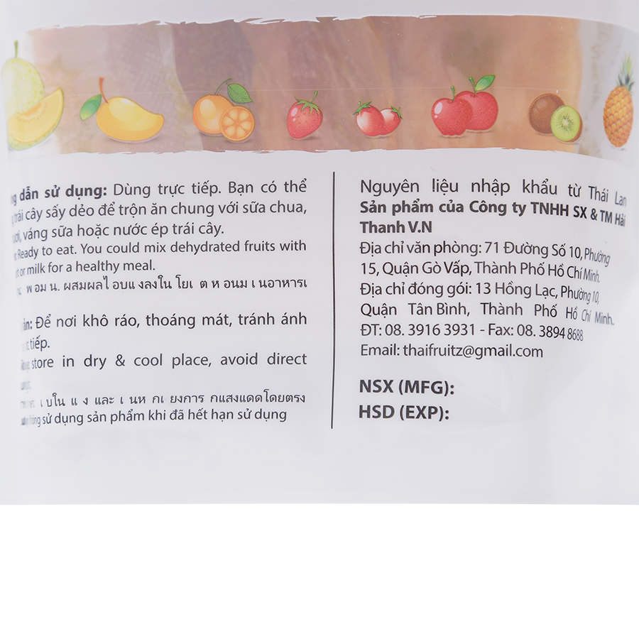Xoài Sấy Dẻo Thaifruitz 100g