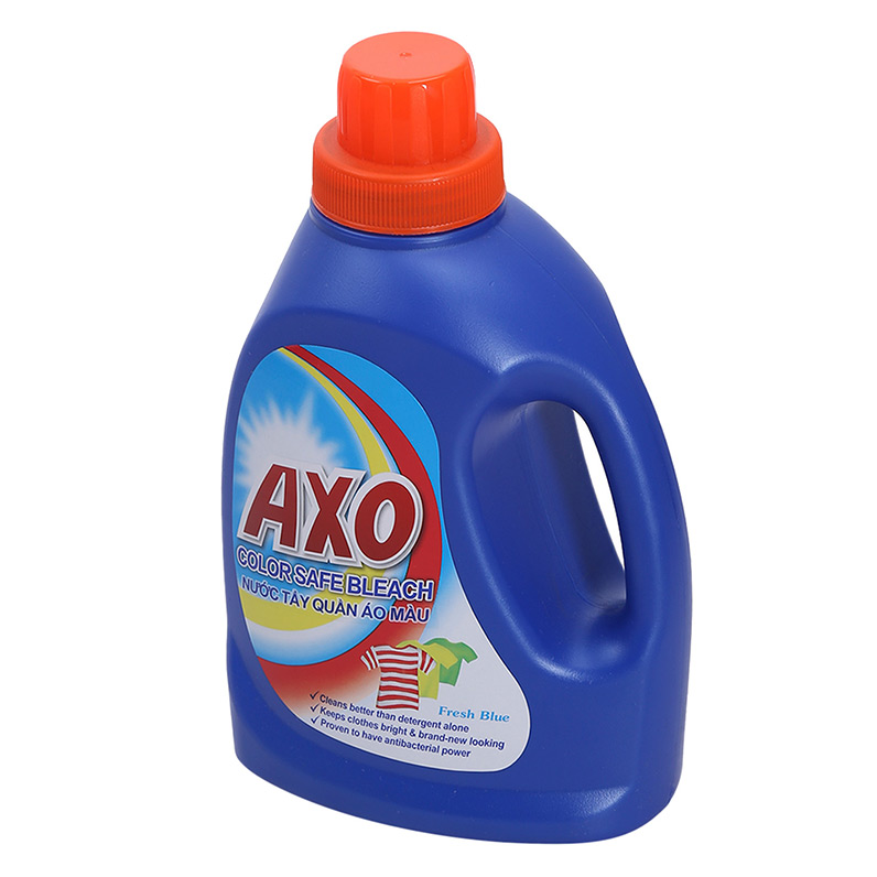 Nước Tẩy Quần Áo Màu Axo Xanh Dương Hương Tươi Mát Chai 800ml