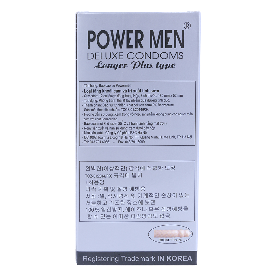 Bao Cao Su Powermen Chống Xuất Tinh Sớm (12 Chiếc)