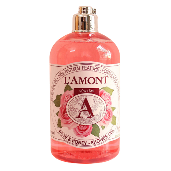 Sữa Tắm L'amont En Provence Rose & Honey Shower Gel Hương Hoa Hồng Chai 500ml