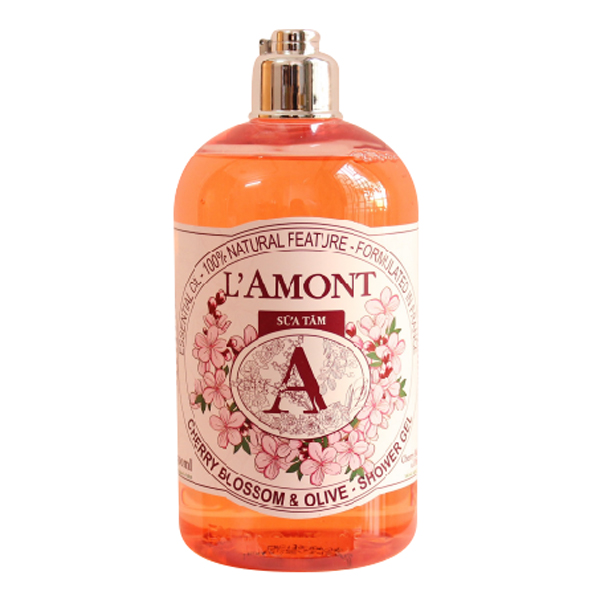 Sữa Tắm L'amont En Provence Cherry Blossom Shower Gel Hương Hoa Anh Đào Chai 500ml 