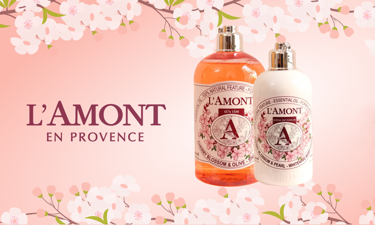 Sữa Tắm L'amont En Provence Cherry Blossom Shower Gel Hương Hoa Anh Đào Chai 500ml 