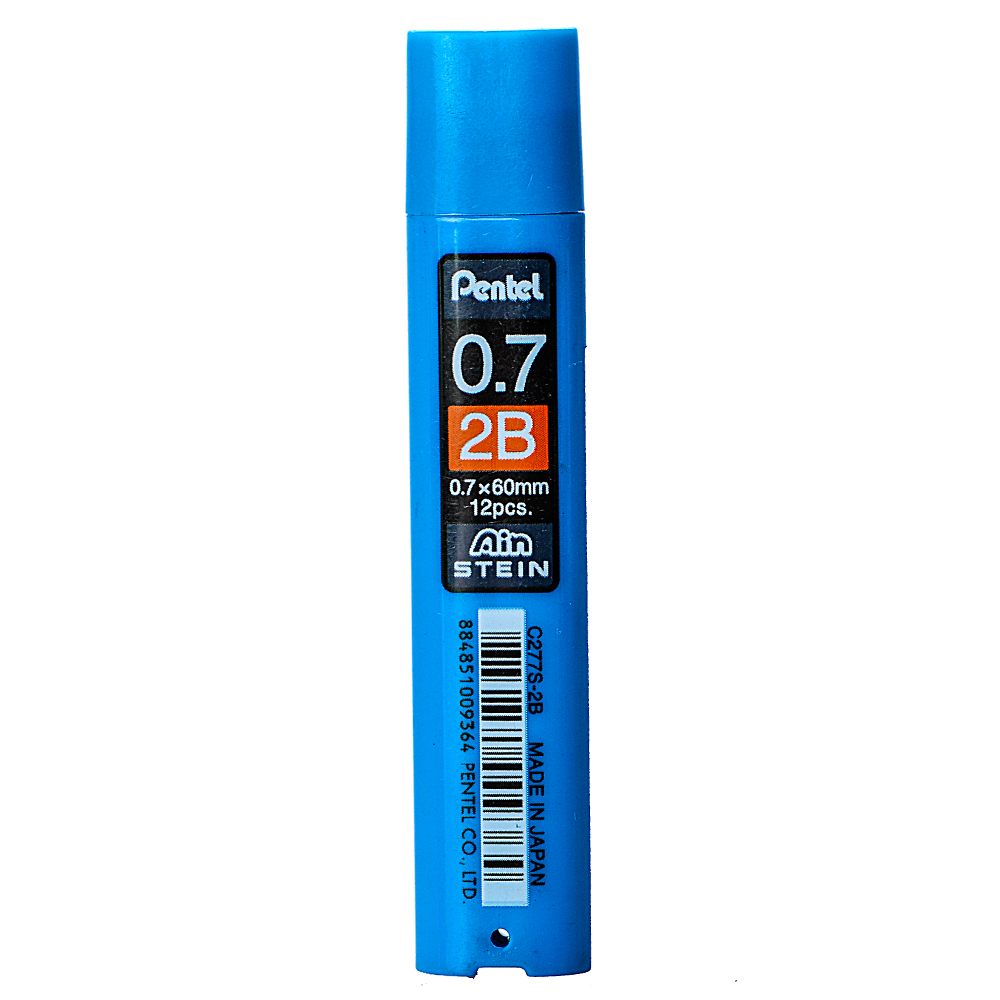 Ruột Bút Chì Kim Pentel 0.7mm - 2B (Tuýp Xanh 12C) - C277S-2B