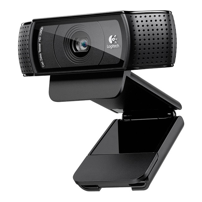 Webcam Logitech C920 Pro Full HD 1080p 30FPS - micro kép to rõ, tự động lấy nét và chỉnh sáng HD, thấu kinh Full HD cao cấp, phù hợp PC/ Laptop/ Mac - Hàng nhập khẩu