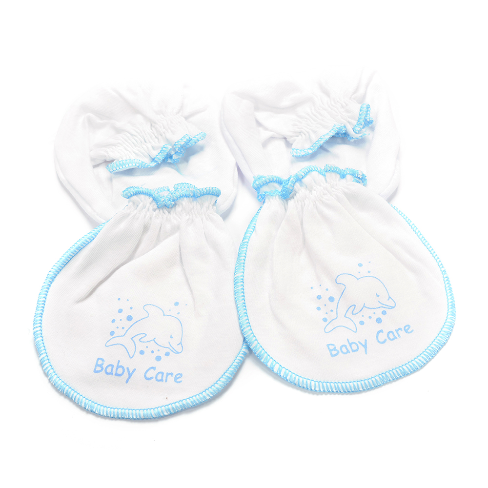 Bộ 5 Bao Tay Chân Cotton Trắng Nanio A0011