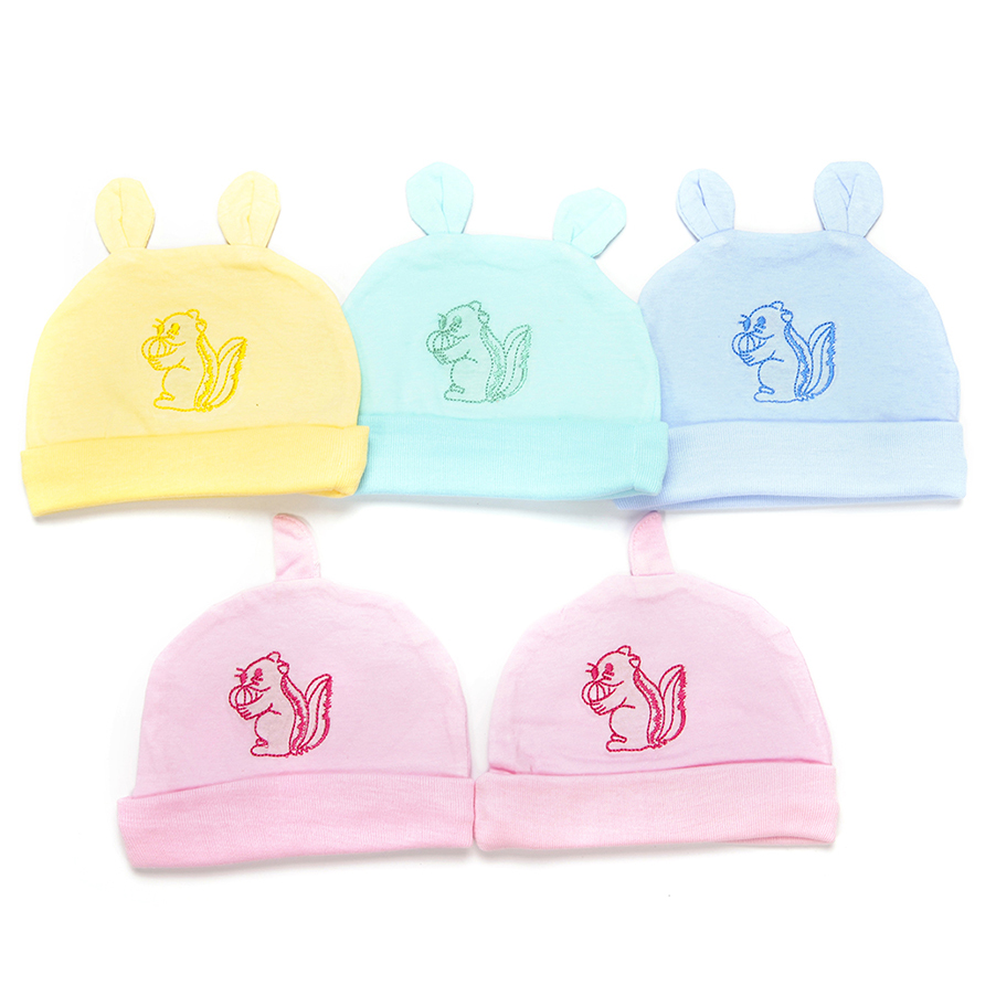 Bộ 5 nón thỏ thêu Nanio A0135 Size 2