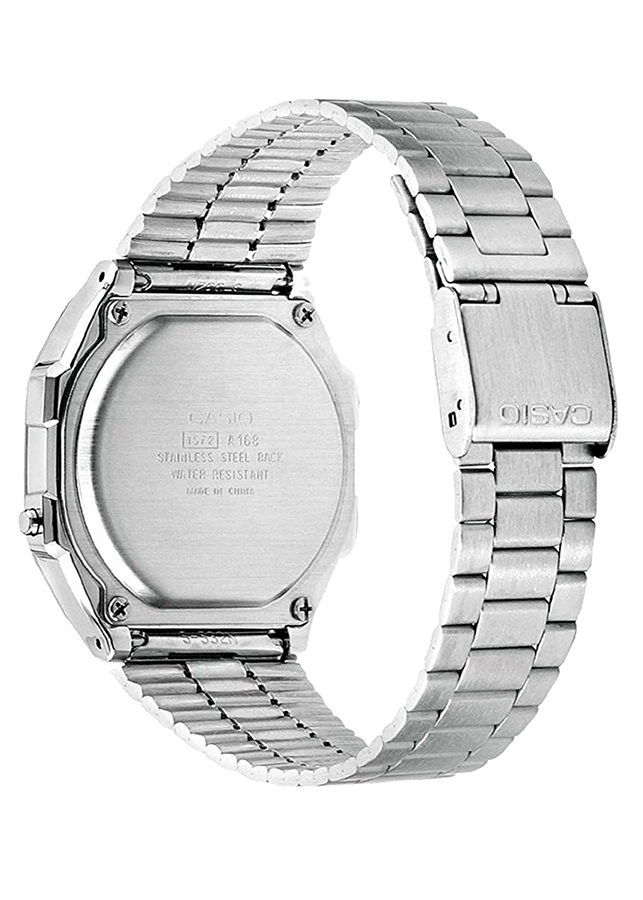 Đồng Hồ Unisex Dây Kim Loại Casio A168WA-1WDF (38.5mm) - Bạc