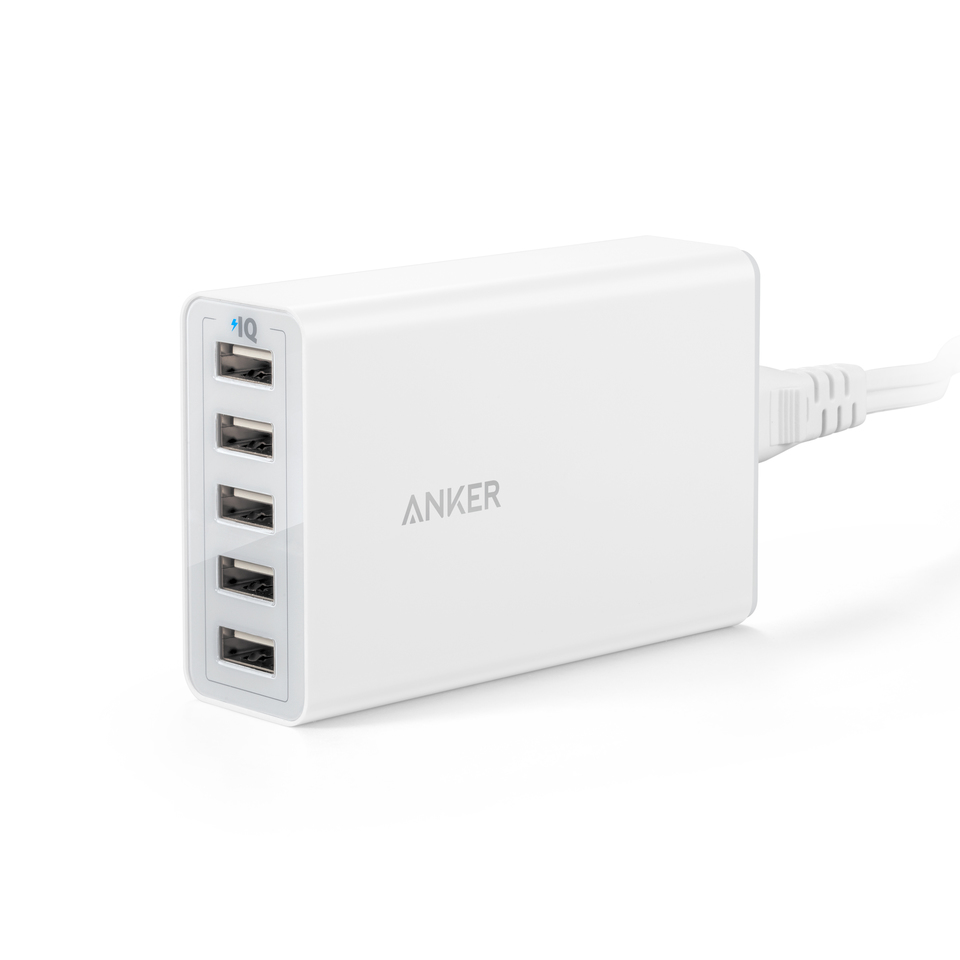 Adapter Sạc 5 Cổng Anker PowerPort 40W - A2124 - Hàng Chính Hãng