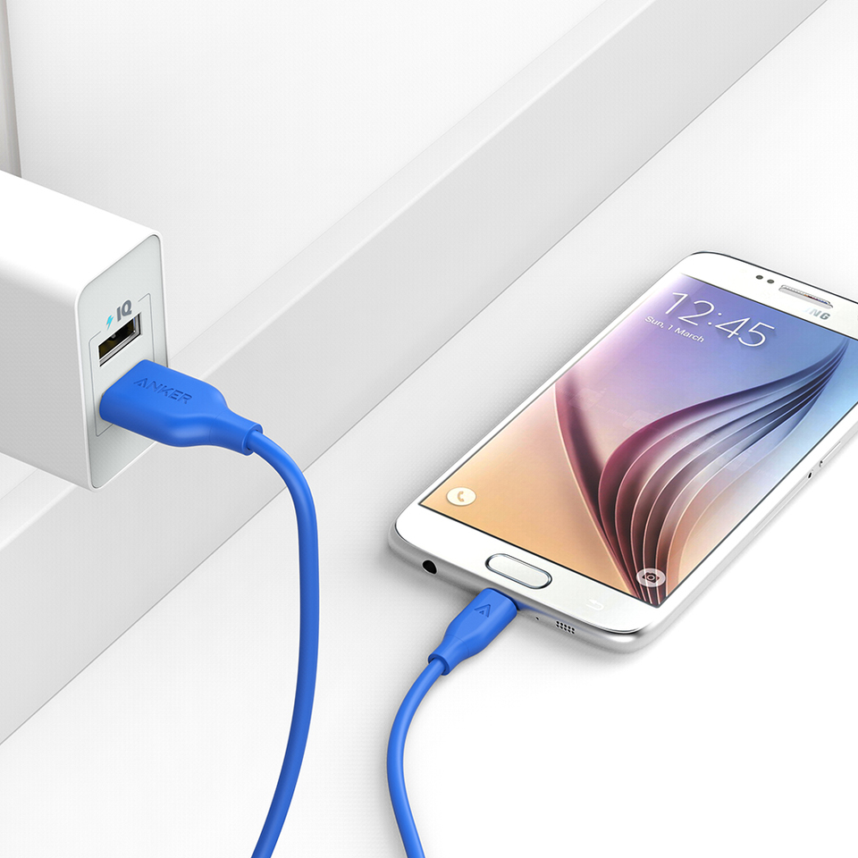 Dây Cáp Sạc Micro USB Anker PowerLine 1.8m - A8133 - Hàng Chính Hãng