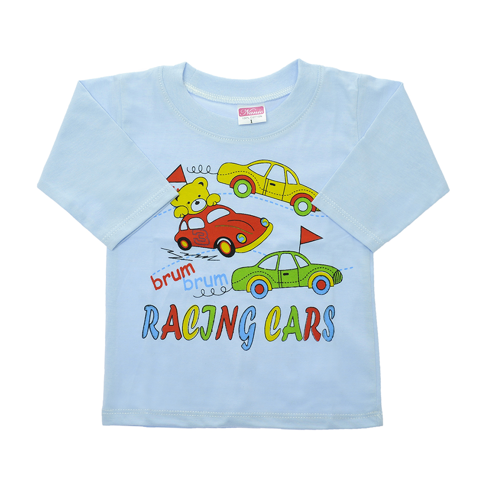 Áo bo cổ Nanio tay dài màu