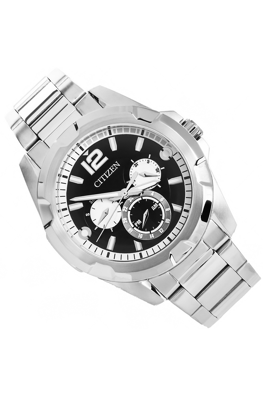 Đồng Hồ Nam Citizen Dây Thép Không Gỉ AG8330-51E - Mặt Đen