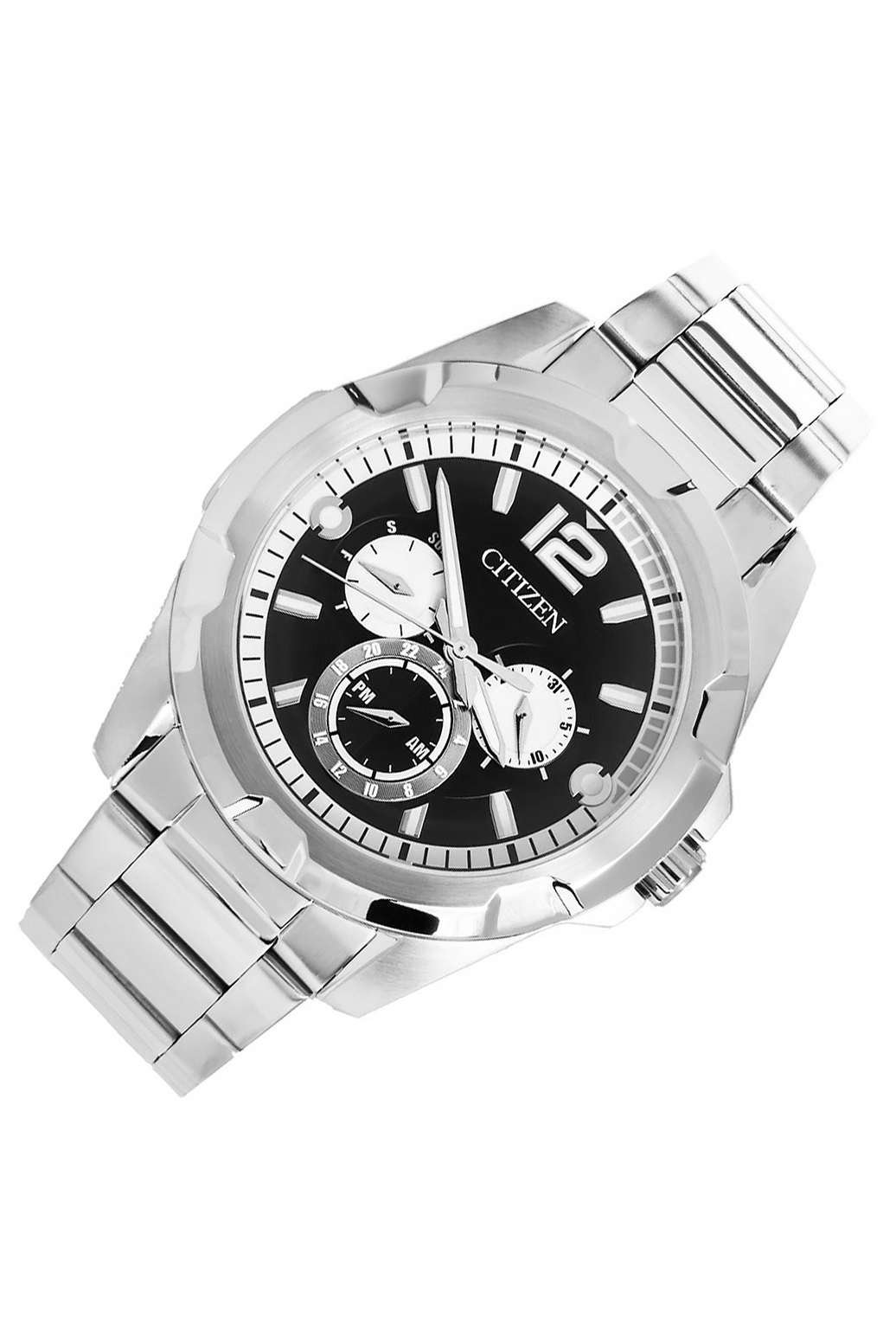 Đồng Hồ Nam Citizen Dây Thép Không Gỉ AG8330-51E - Mặt Đen