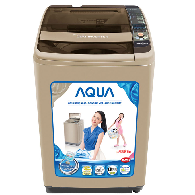 Máy Giặt Cửa Trên Inverter Aqua AQW-DQ900ZT (9 Kg) - Hàng Chính Hãng