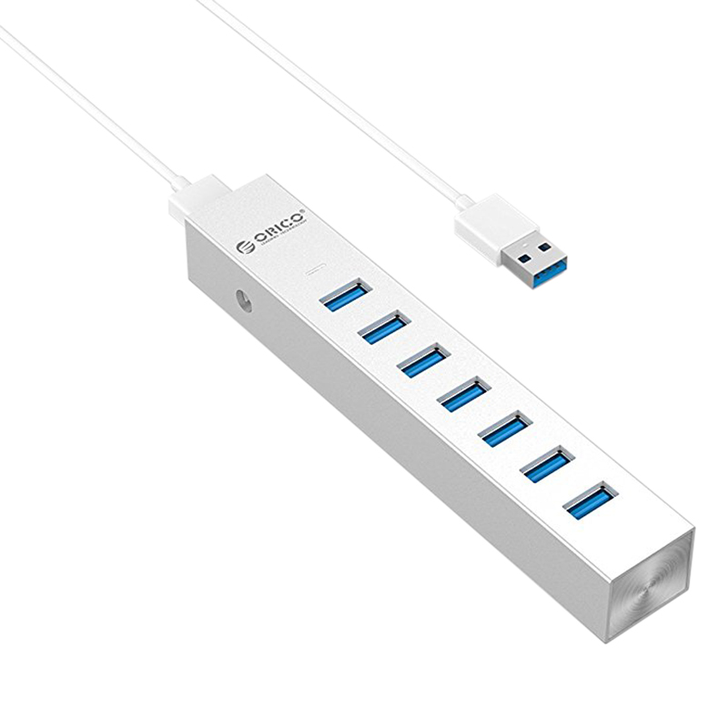 Hub USB 3.0 7 Cổng Type-C Orico ASH7-U3 - Hàng Chính Hãng