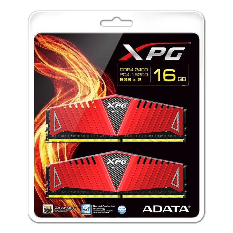 RAM PC ADATA XPG Z1 16GB Kit (2x8GB) DDR4 - 2400 - AX4U2400W8G16DRZ (Đỏ) - Hàng Chính Hãng