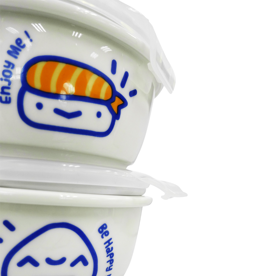 Bộ 3 hộp cơm sứ Dong Hwa B1505-01S301