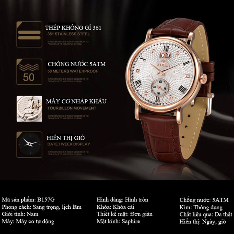 Đồng hồ Aiers B157G