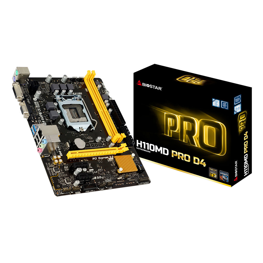 Bo Mạch Chủ Mainboard Biostar H110MD PRO D4 - Hàng Chính Hãng