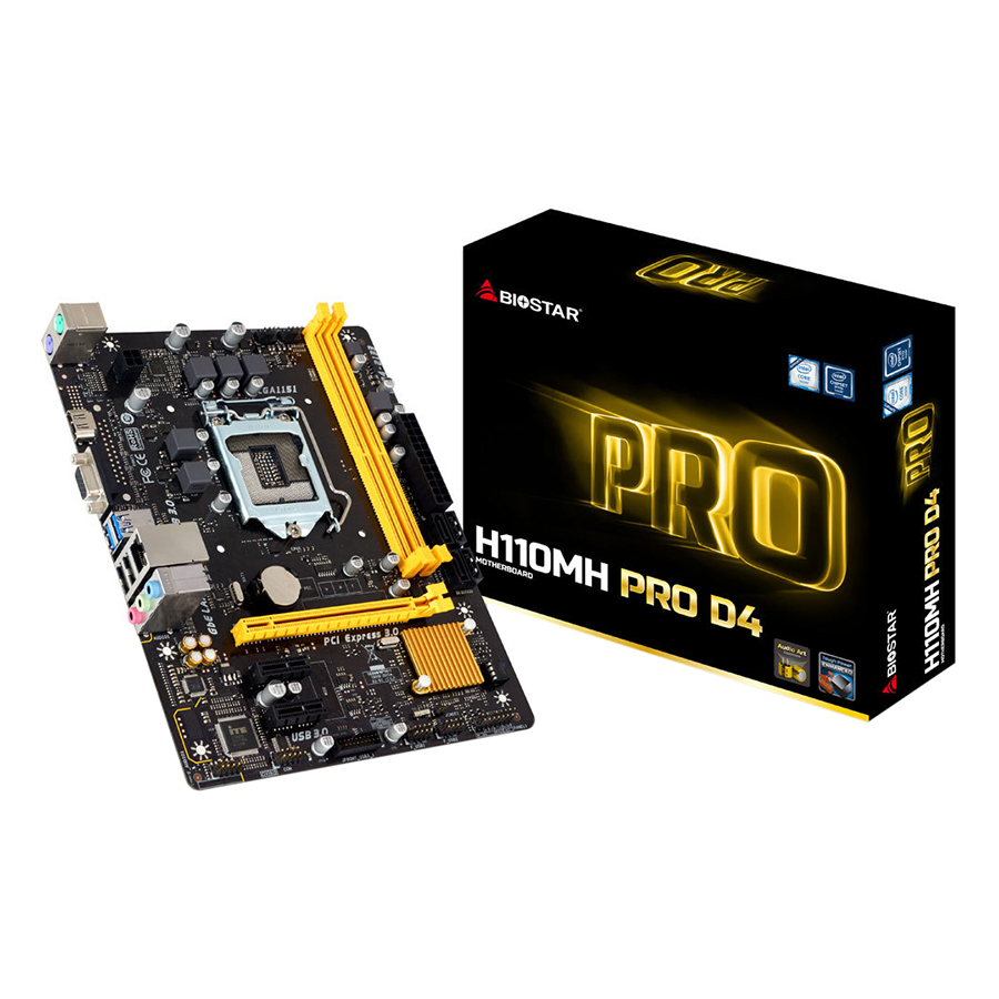 Bo Mạch Chủ Mainboard Biostar H110MH PRO D4 - Hàng Chính Hãng