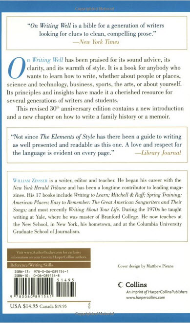 On Writing Well, 30th Anniversary Edition: The Classic Guide to Writing Nonfiction