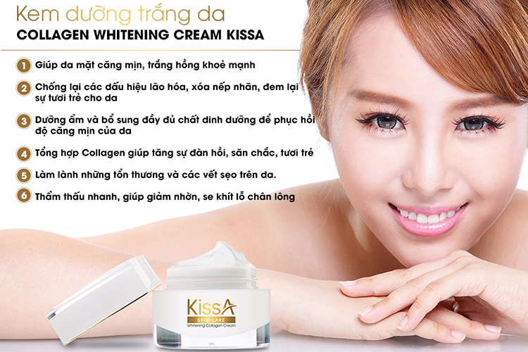 Kem Dưỡng Trắng Da Collagen Kissa (30g)