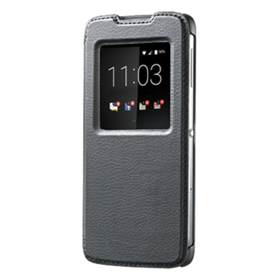 Bao Da Cầm Tay Dạng Gập BlackBerry Smart Flip Case For DTEK50 - Đen - Hàng Chính Hãng