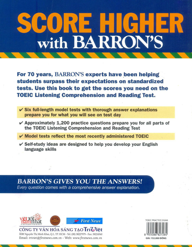 Barron's Toeic Practice Exams (Không Kèm CD)