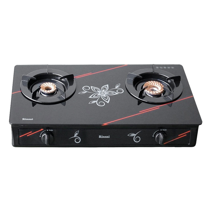 Bếp Gas Dương Rinnai RV-3715GL - Đen - Hàng Chính Hãng