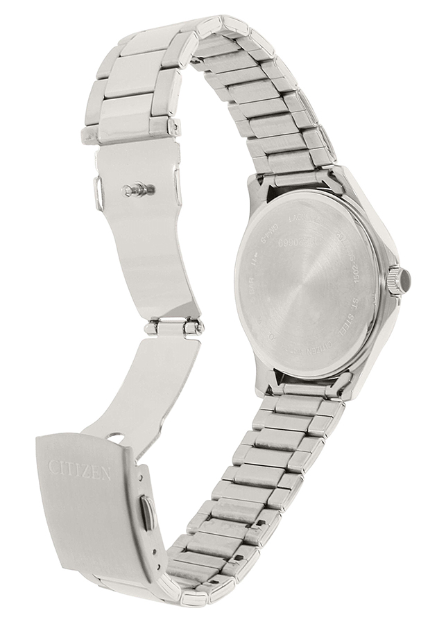 Đồng Hồ Citizen Nam Dây Kim Loại Pin-Quartz BF2001-55A - Mặt Trắng (41mm)