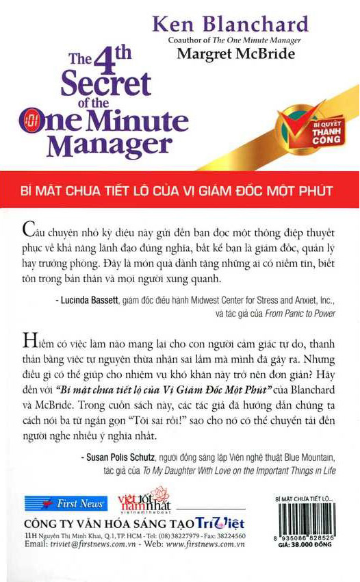 Bí Mật Chưa Tiết Lộ Của Vị Giám Đốc Một Phút - Bí Quyết Thành Công (Tái Bản)