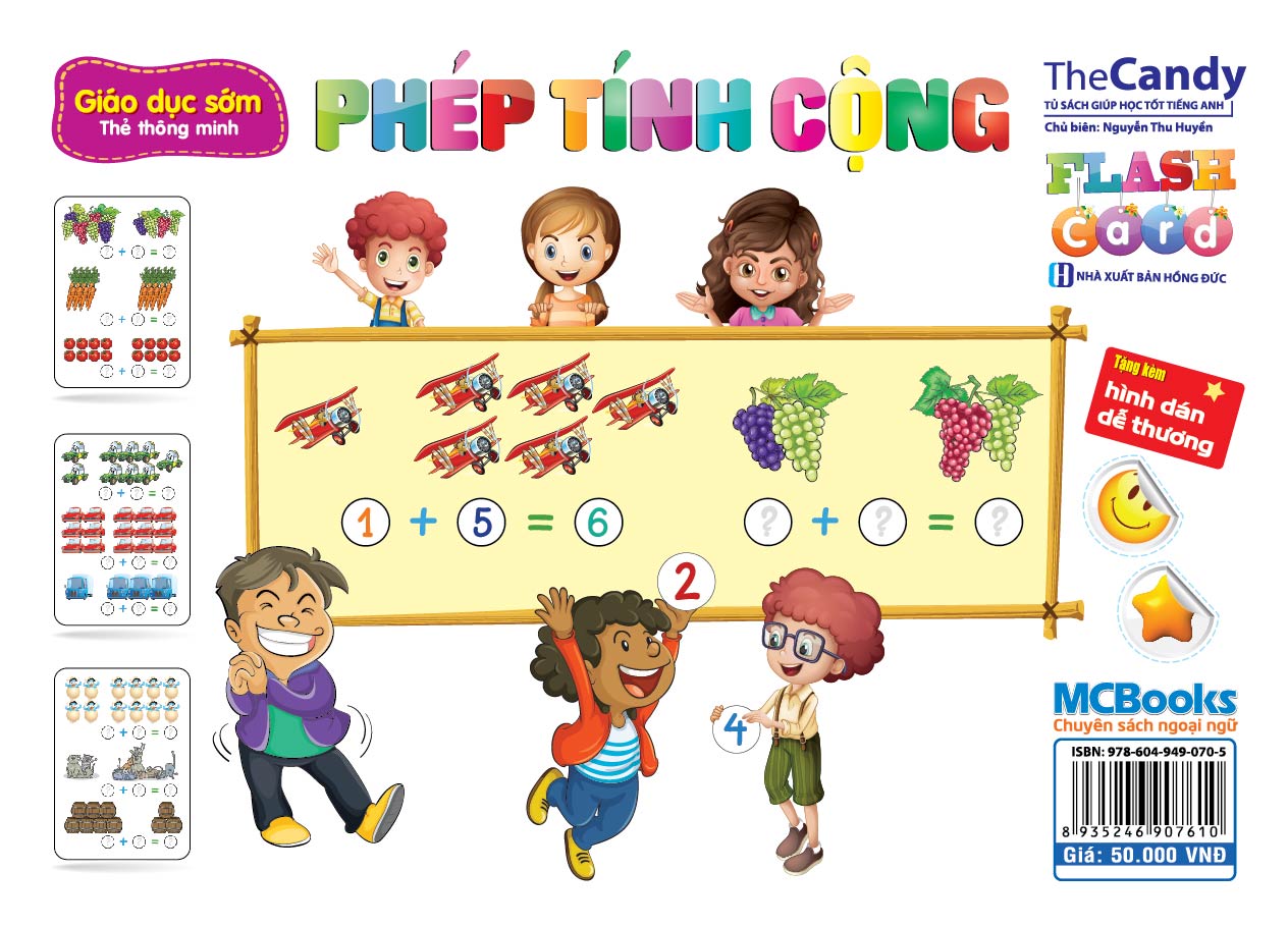 Flashcard Dạy Trẻ Theo Phương Pháp Glenn Doman - Phép Tính Cộng (Giao Mẫu Ngẫu Nhiên)