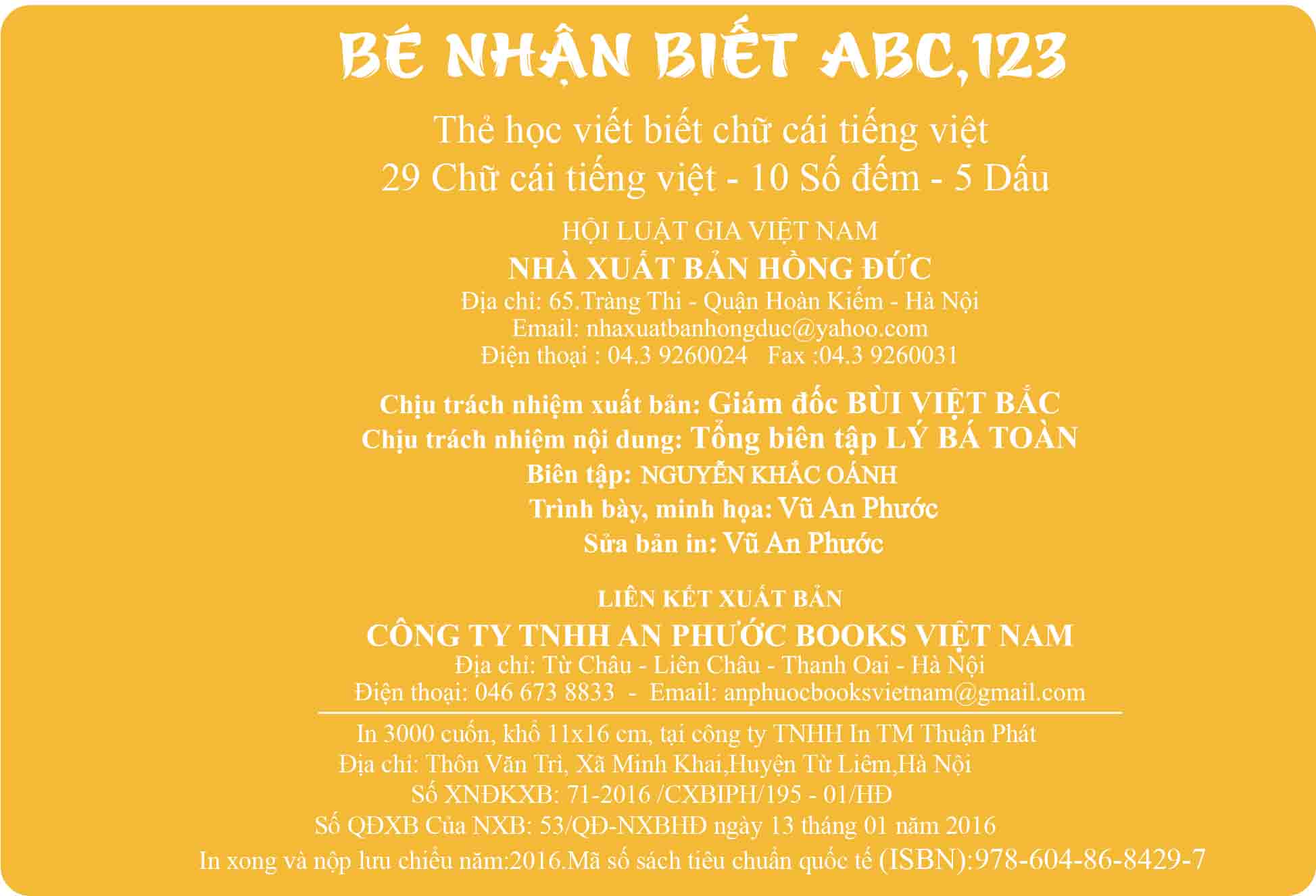 Thẻ Flashcard Bé Nhận Biết ABC, 123