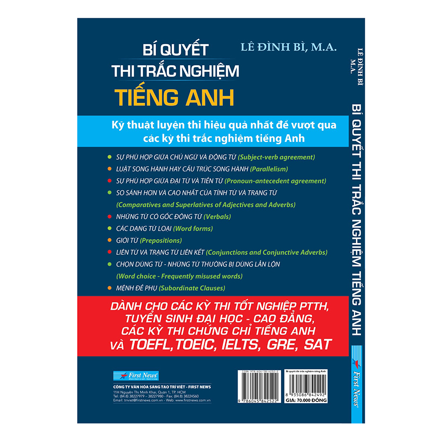 Bí Quyết Thi Trắc Nghiệm Tiếng Anh (Tái Bản 2017)