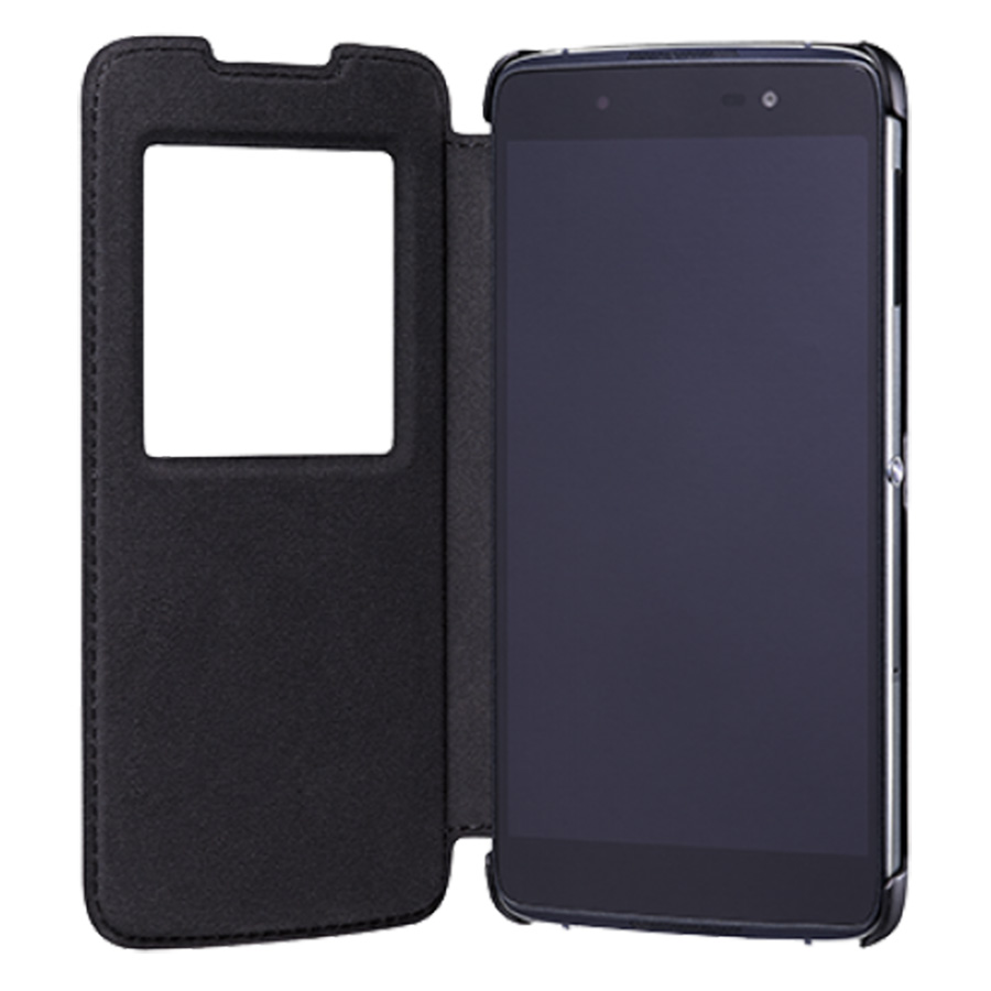 Bao Da Cầm Tay Dạng Gập BlackBerry Smart Flip Case For DTEK50 - Đen - Hàng Chính Hãng