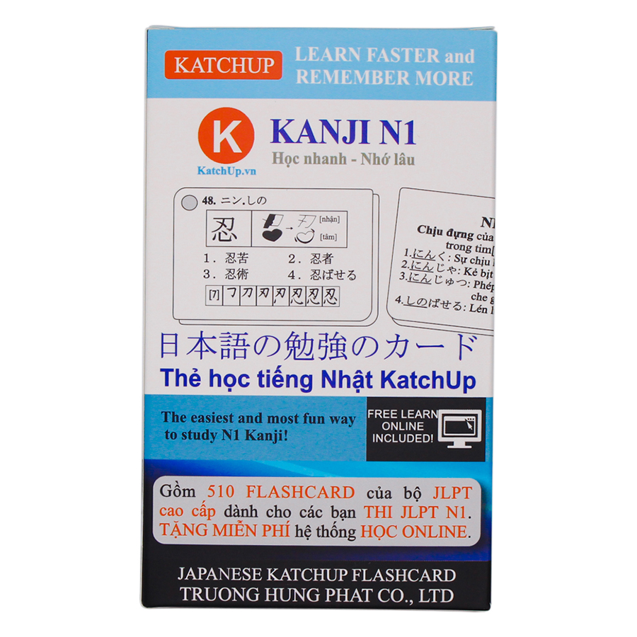 Bộ KatchUp Flashcard Hán Tự N1 (Kanji N1) - High Quality