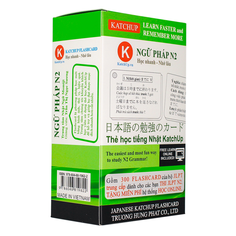 Bộ KatchUp Flashcard Ngữ Pháp N2 (Soumatome N2) Kèm Học Và Thi Online