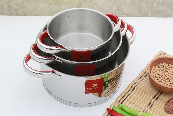 Bộ Nồi Inox Happy Cook Aries 6 Món HC06AR