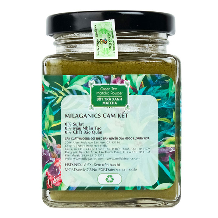 Bột trà xanh Milaganics 90G